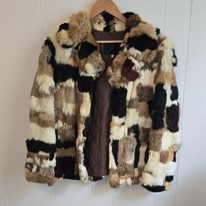 Patchwork Faux Fur Jacket